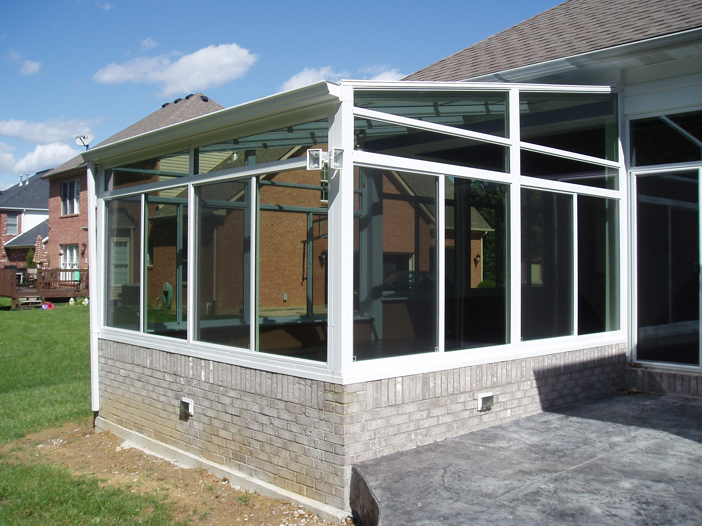 Straight Eave Aluminum Glass Roof Design Mysunroom 5866